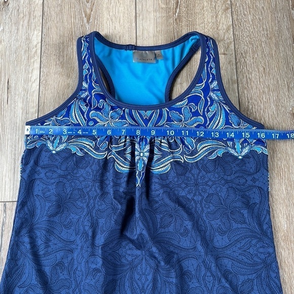 Athleta Blue Patterned Racerback Tank Top - Picture 12 of 13